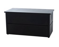 Skrzynia metalowa ogrodowa CZARNA z podnoszoną klapą AGRIGENTO