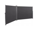 ANTRACYTOWA dwuczęściowa osłona ogrodowa zasuwana parawan markiza LOVI 180 x 600 cm