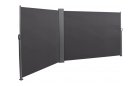 ANTRACYTOWA dwuczęściowa osłona ogrodowa zasuwana parawan markiza LOVI 180 x 600 cm