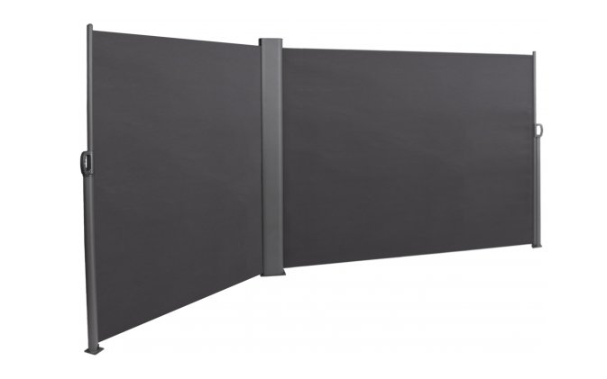 ANTRACYTOWA dwuczęściowa osłona ogrodowa zasuwana parawan markiza LOVI 180 x 600 cm