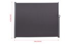 ANTRACYTOWA Osłona ogrodowa zasuwana parawan markiza LOVI 200 x 300 cm
