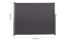 ANTRACYTOWA Osłona ogrodowa zasuwana parawan markiza LOVI 200 x 350 cm