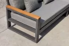 Meble ogrodowe - nowoczesny narożnik aluminiowy SOHO - ciemnoszary