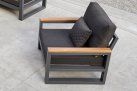 Meble ogrodowe - nowoczesny narożnik aluminiowy SOHO - ciemnoszary