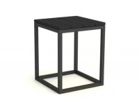 Grafitowy stolik boczny ogrodowy aluminiowy GILI 33x33x40 cm