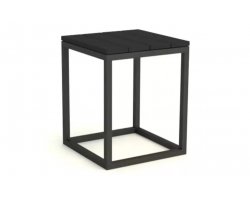 Grafitowy stolik boczny ogrodowy aluminiowy GILI 33x33x40 cm