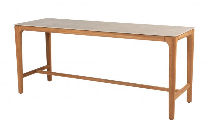 Stół barowy LIAM podstawa teakowa / blat ceramiczny