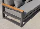 Meble ogrodowe - nowoczesny narożnik aluminiowy SOHO - ciemnoszary