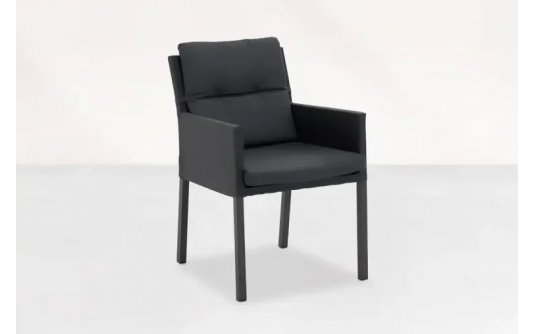 Krzesło stołowe ogrodowe aluminium tekstylina CARIBEAN ANTRACYT