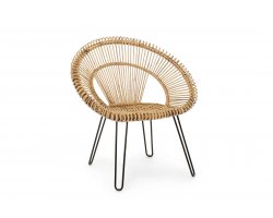 Krzesło rattanowe nogi czarne ESTEBAN bizzotto 