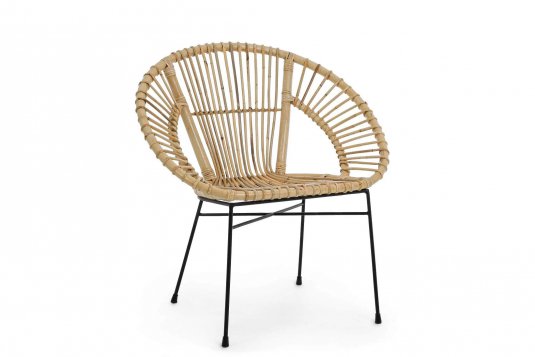 Krzesło niskie rattanowe do patio TOLIMA bizzotto