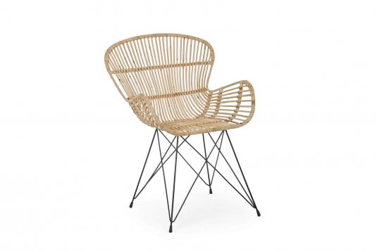 Krzesło do jadalni z naturalnego rattanu VENTURS bizzotto