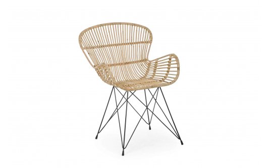 Krzesło do jadalni z naturalnego rattanu VENTURS bizzotto Krzesło do jadalni z naturalnego rattanu VENTURS bizzotto
