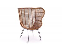 Wysoki fotel z rattanu ciemnego ESTEFAN bizzotto