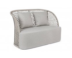 Beżowa Ekskluzywna sofa dwuosobowa ogrodowa CUYEN bizzotto 