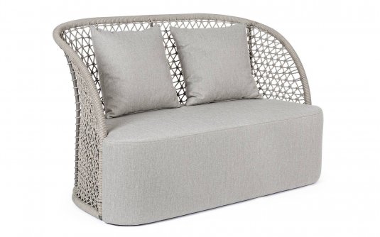 Beżowa Ekskluzywna sofa dwuosobowa ogrodowa CUYEN bizzotto Beżowa Ekskluzywna sofa dwuosobowa ogrodowa CUYEN bizzotto