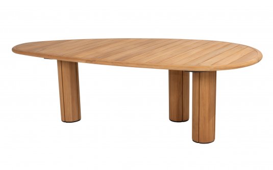 Stół ogrodowy z drewna teakowego 240x130 CORSICA 4SO w kształcie otoczaka