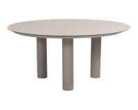 Okrągły stół ogrodowy DONATO Ø160 cm jasnoszary z ceramicznym blatem