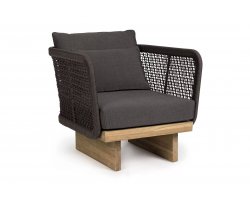 Ekskluzywny fotel wypoczynkowy XYLIA bizzotto ciemnoszary teak