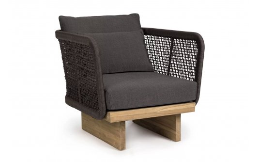 Ekskluzywny fotel wypoczynkowy XYLIA bizzotto ciemnoszary teak Ekskluzywny fotel wypoczynkowy XYLIA bizzotto ciemnoszary teak