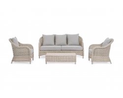 Klasyczny komplet mebli ogrodowych z technorattanu ADITYA bizzotto