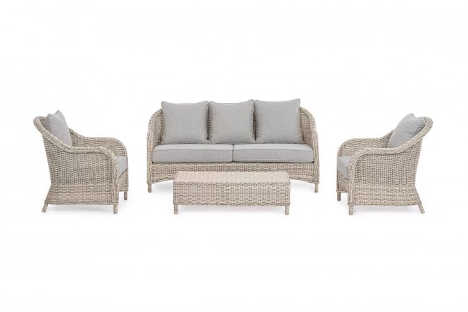 Klasyczny komplet mebli ogrodowych z technorattanu ADITYA bizzotto