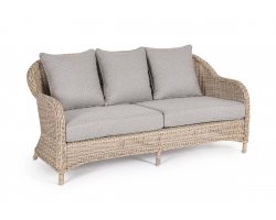 Klasyczna kanapa ogrodowa z beżowego technorattanu ADITYA bizzotto