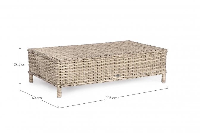 Klasyczny komplet ogrodowy na taras z technorattanu ADITYA bizzotto beżowy