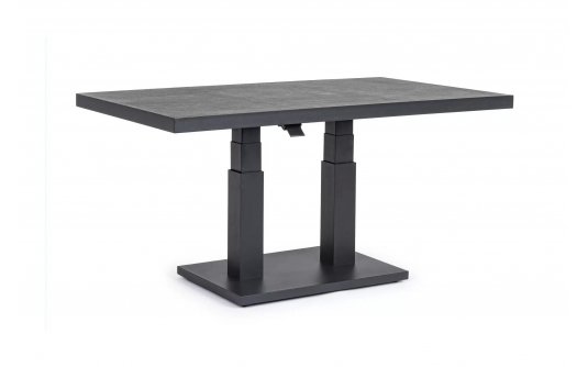 Podnoszony stolik aluminiowy z blatem ceramicznym TRUMAN bizzotto antracyt