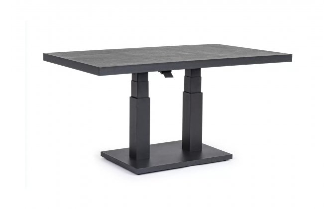 Podnoszony stolik aluminiowy z blatem ceramicznym TRUMAN bizzotto antracyt