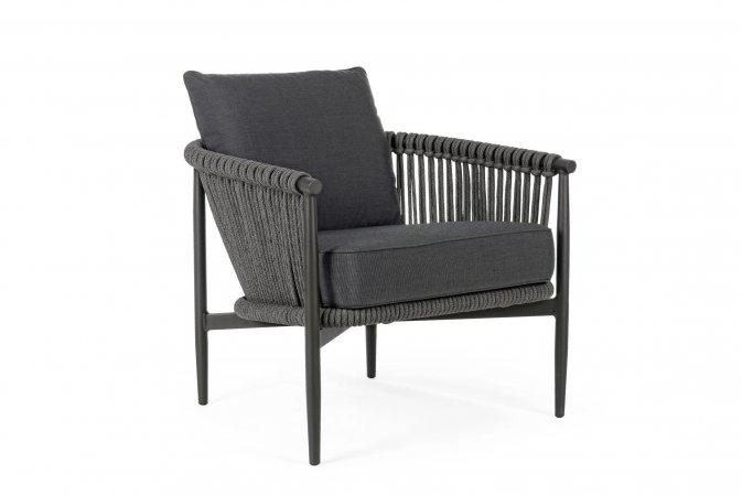 Fotel aluminiowy nowoczesny na taras TIVA bizzotto