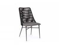 Nowoczesne krzesło ciemnoszare do ogrodu TABLITA bizzotto