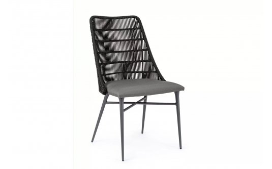 Nowoczesne krzesło ciemnoszare do ogrodu TABLITA bizzotto Nowoczesne krzesło ciemnoszare do ogrodu TABLITA bizzotto