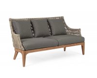 Sofa ogrodowa wypoczynkowa technorttanowo-teakowe KEILANI bizzotto