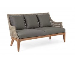 Sofa ogrodowa wypoczynkowa technorttanowo-teakowe KEILANI bizzotto