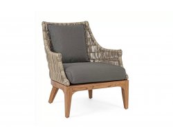 Fotel ogrodowy wypoczynkowy technorttanowo-teakowe KEILANI bizzotto