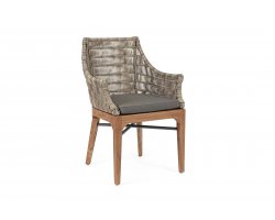 Krzesło do ogrodowej jadalni teakowo technorattanowej KEILANI bizzotto