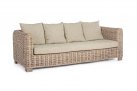 Beżowa sofa trzyosobowa rattanowa do patio FORTALEZALEZA bizzotto