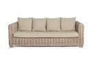 Beżowa sofa trzyosobowa rattanowa do patio FORTALEZALEZA bizzotto