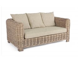 Beżowa sofa dwuosobowa rattanowe do patio FORTALEZALEZA bizzotto