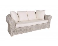 Sofa klsyczna z bielonego rattanu COBA bizzotto