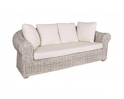Sofa klsyczna z bielonego rattanu COBA bizzotto