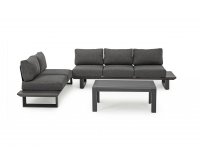 Platformowy narożnik ogrodowy aluminiowy ciemnoszary KONNOR bizzotto