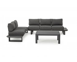 Platformowy narożnik ogrodowy aluminiowy ciemnoszary KONNOR bizzotto