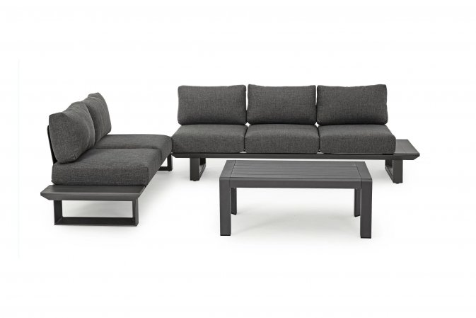 Platformowy narożnik ogrodowy aluminiowy ciemnoszary KONNOR bizzotto