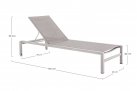 Beżowy leżak ogrodowy na taras KONNOR bizzotto