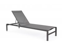 Antracytowy leżak ogrodowy na taras KONNOR bizzotto