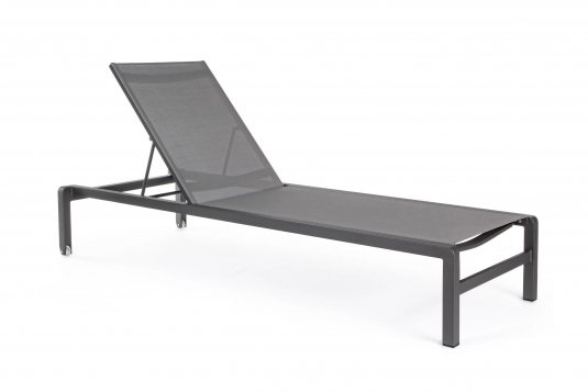 Antracytowy leżak ogrodowy na taras KONNOR bizzotto