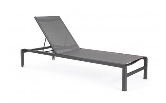 Antracytowy leżak ogrodowy na taras KONNOR bizzotto Antracytowy leżak ogrodowy na taras KONNOR bizzotto