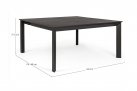 Ciemnoszary rozkładany stół 160x110-160 aluminiowy ogrodowy KONNOR bizzotto